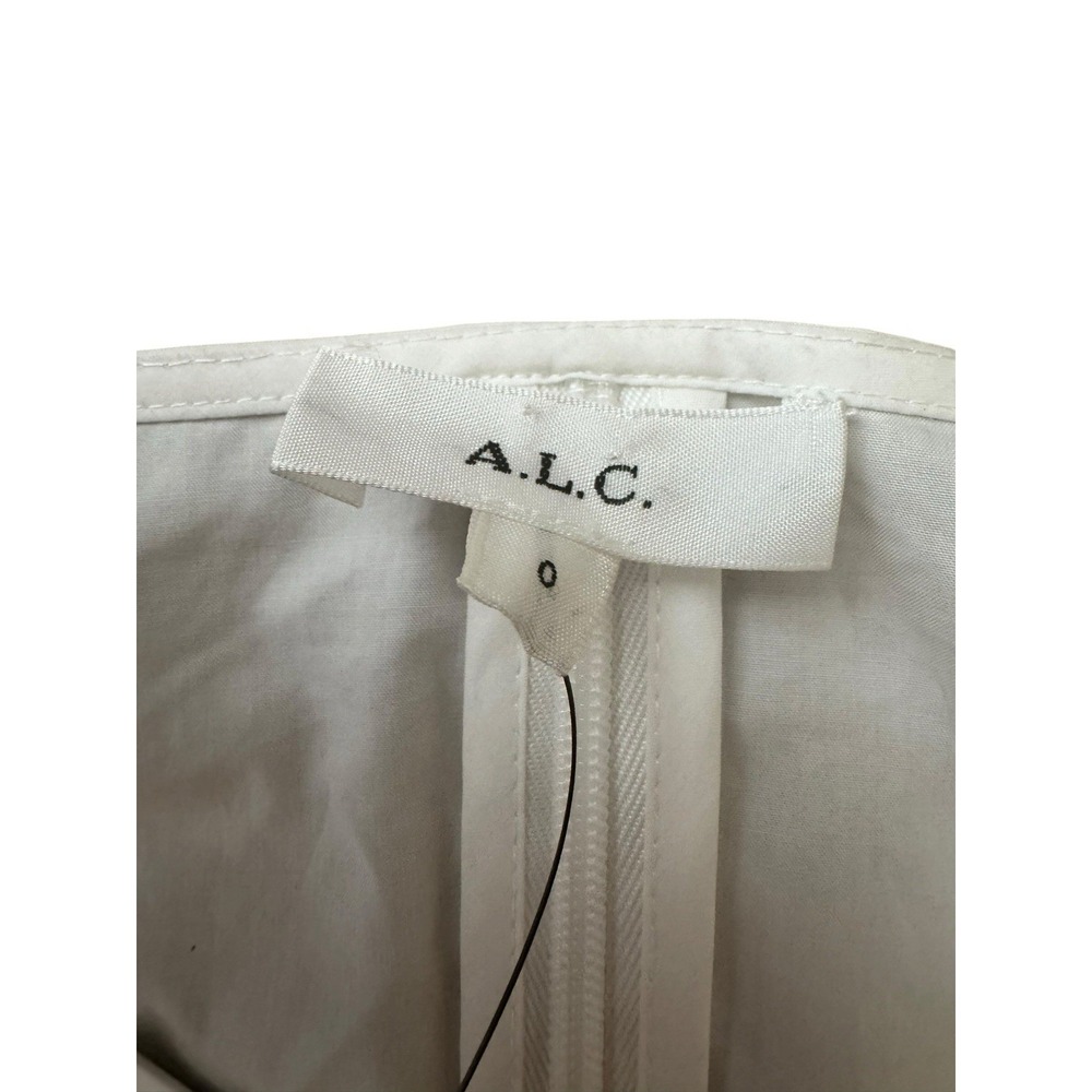 A.L.C. Crop Top Ryan White Cotton Puff Sleeve Knot Bust size 0 - Picture 4 of 5